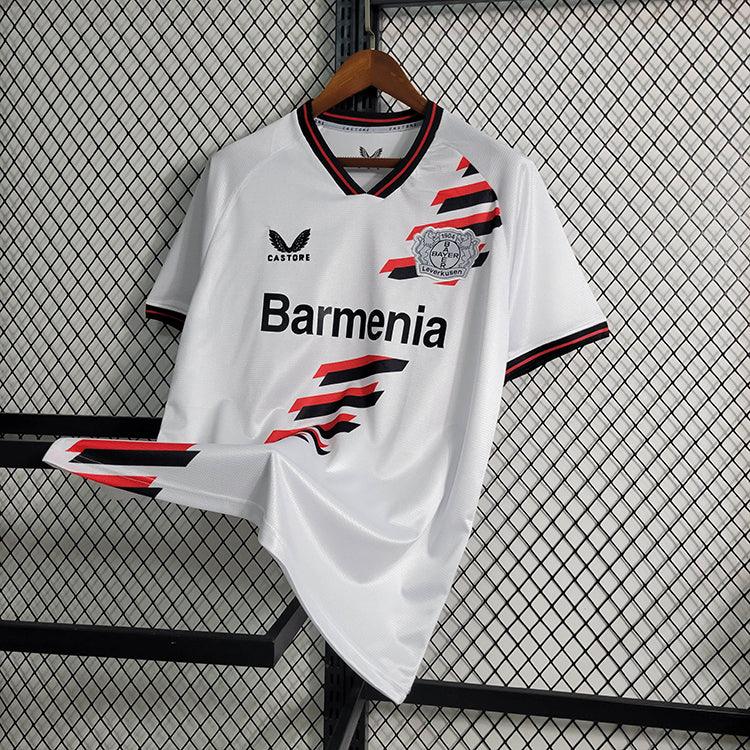 Camisa Bayer Leverkusen Away 23/24 s/n° Torcedor Masculino - Branco - Loja da Seven Oficial