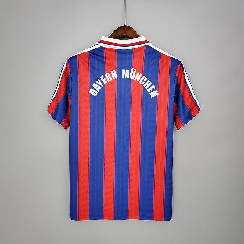 Camisa Bayern de Munique Retrô 1995/1997 Azul e Vermelha - Adidas - Loja da Seven Oficial