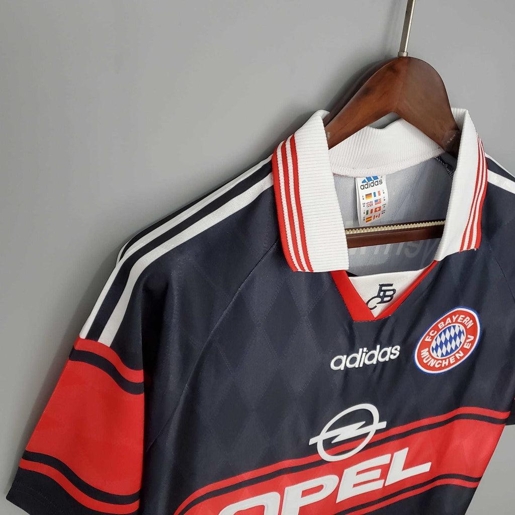 Camisa Bayern Retrô 1997/1999 Preta e Vermelha - Adidas - Loja da Seven Oficial