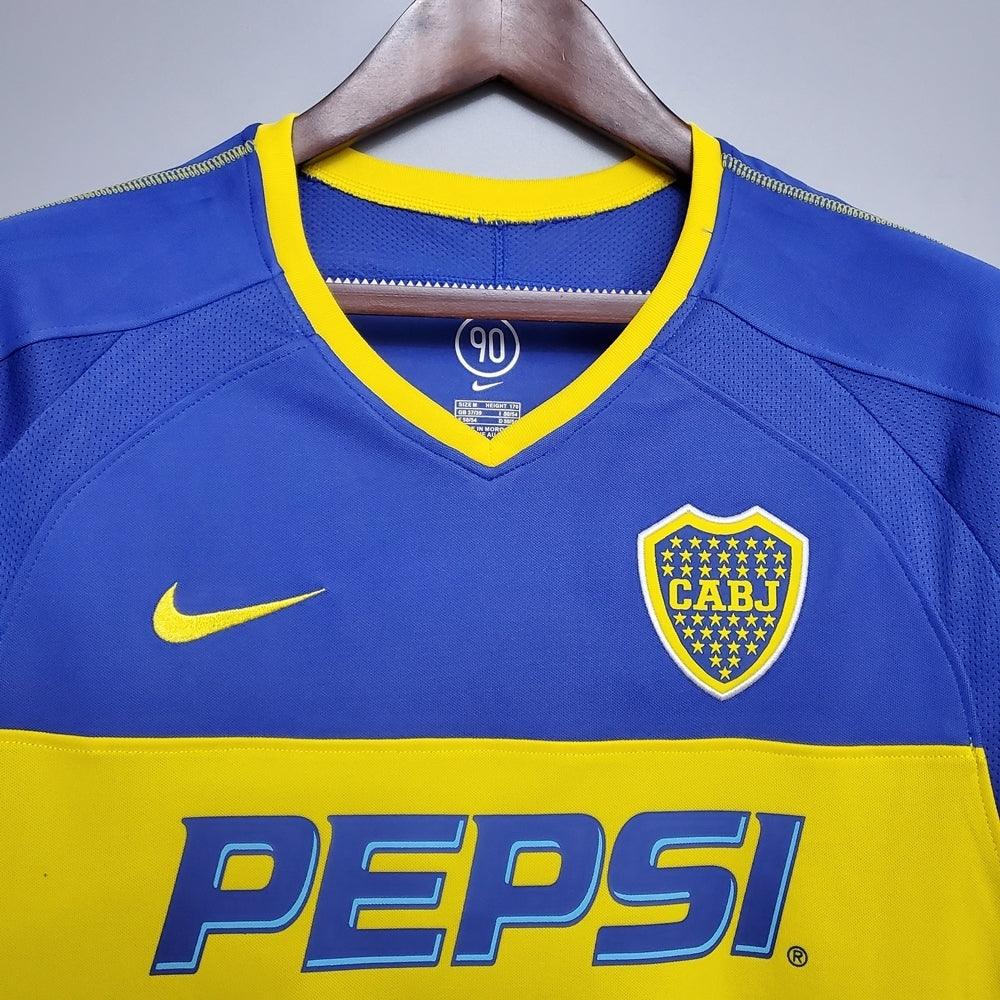 Camisa Boca Juniors Retrô 03/04 - Nike - Azul e Amarela - Loja da Seven Oficial