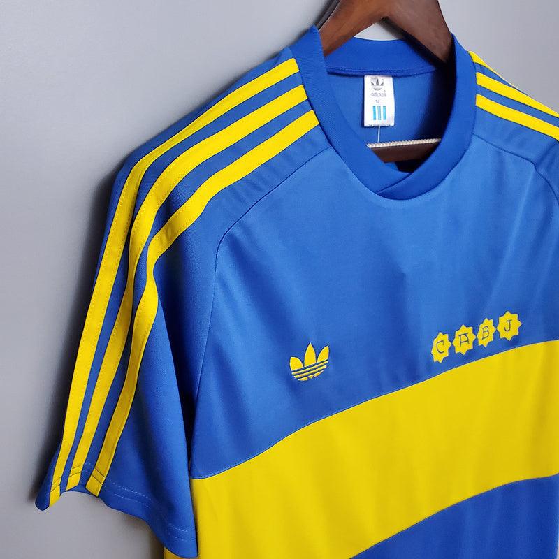 Camisa Boca Juniors Retrô 1981 Azul e Amarela - Adidas - Loja da Seven Oficial