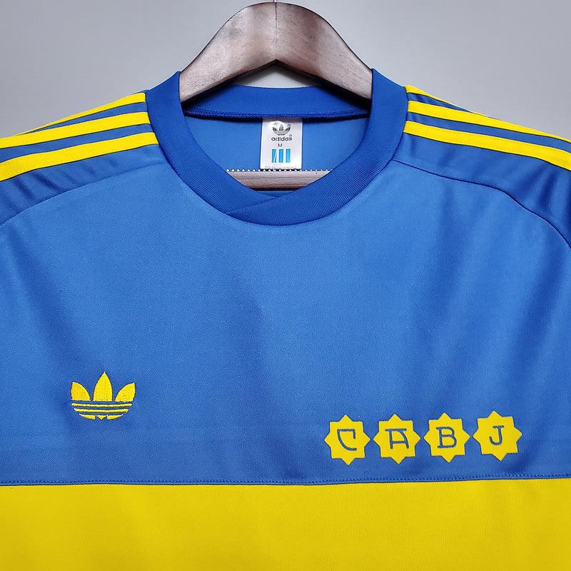 Camisa Boca Juniors Retrô 1981 Azul e Amarela - Adidas - Loja da Seven Oficial