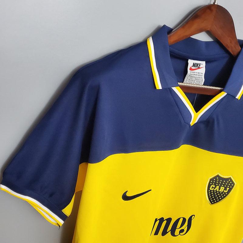 Camisa Boca Juniors Retrô 1999 Azul e Amarela - Nike - Loja da Seven Oficial