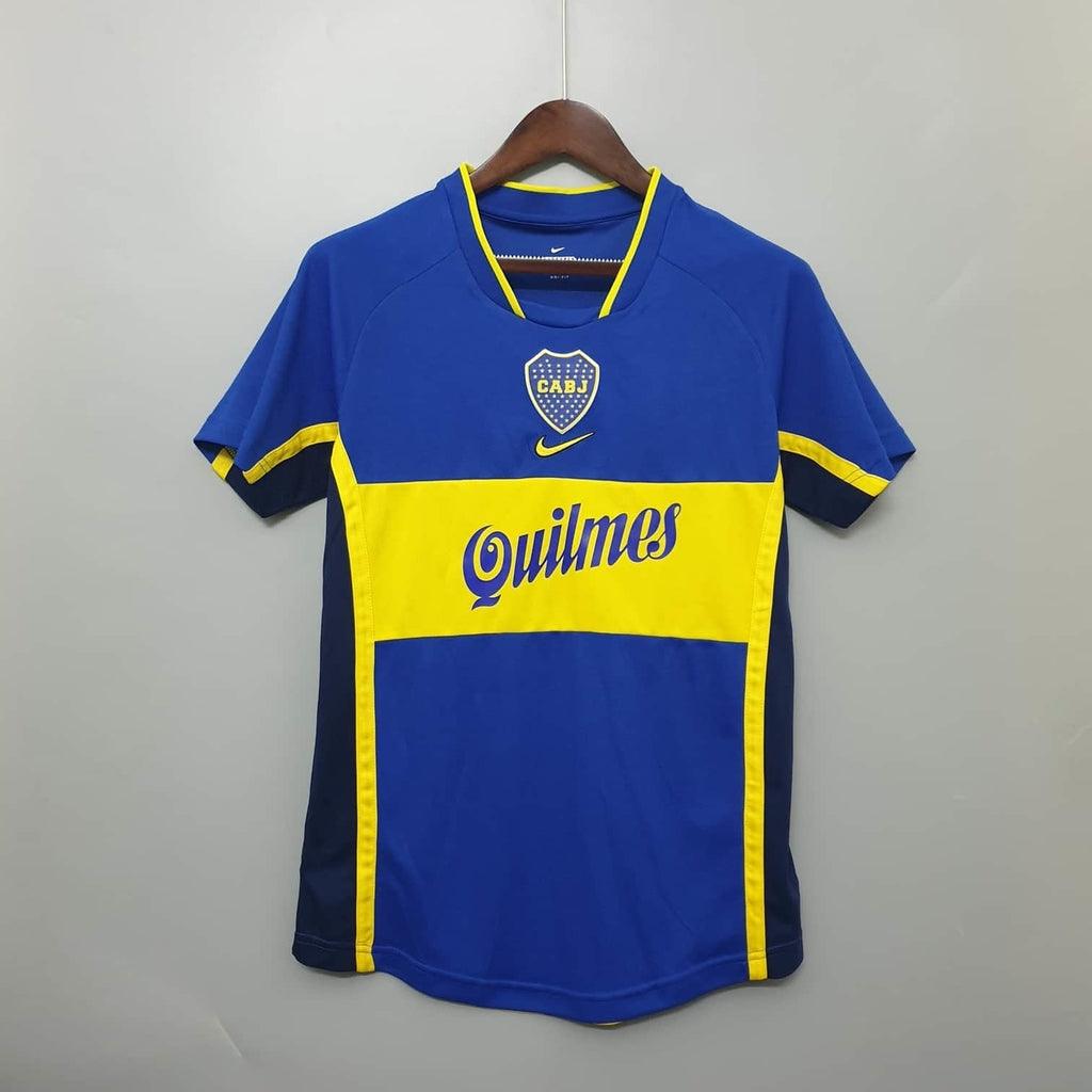 Camisa Boca Juniors Retrô 2001 Azul e Amarela - Nike - Loja da Seven Oficial