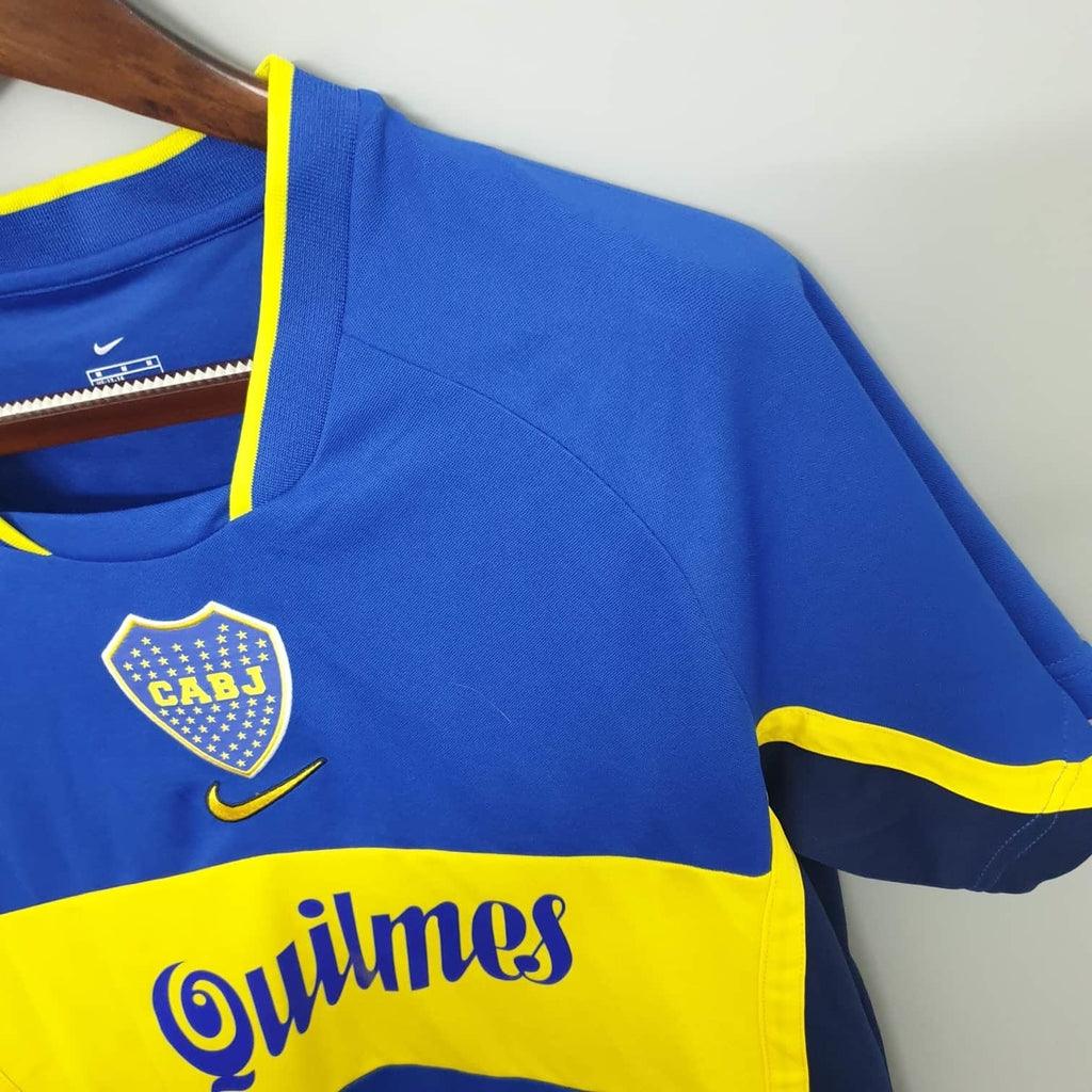 Camisa Boca Juniors Retrô 2001 Azul e Amarela - Nike - Loja da Seven Oficial