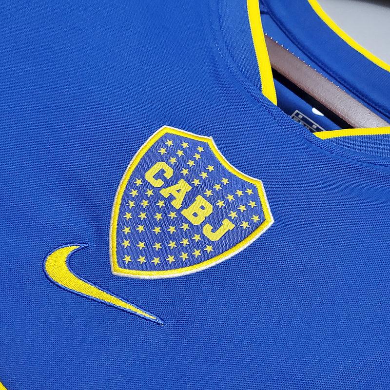 Camisa Boca Juniors Retrô 2002 Azul e Amarela - Nike - Loja da Seven Oficial