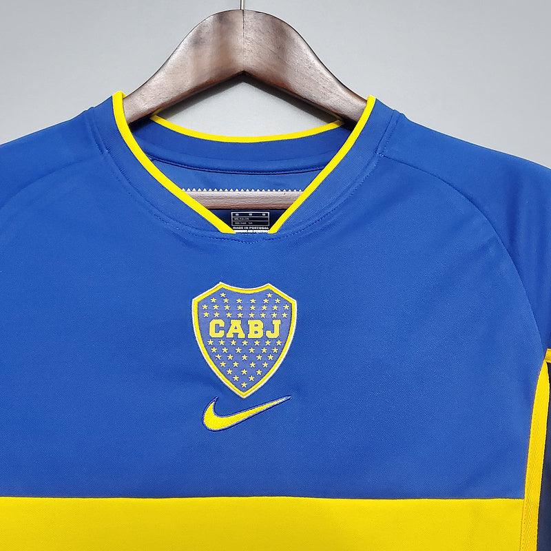 Camisa Boca Juniors Retrô 2002 Azul e Amarela - Nike - Loja da Seven Oficial