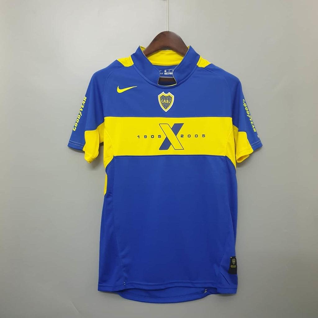 Camisa Boca Juniors Retrô 2005 Azul e Amarela - Nike - Loja da Seven Oficial