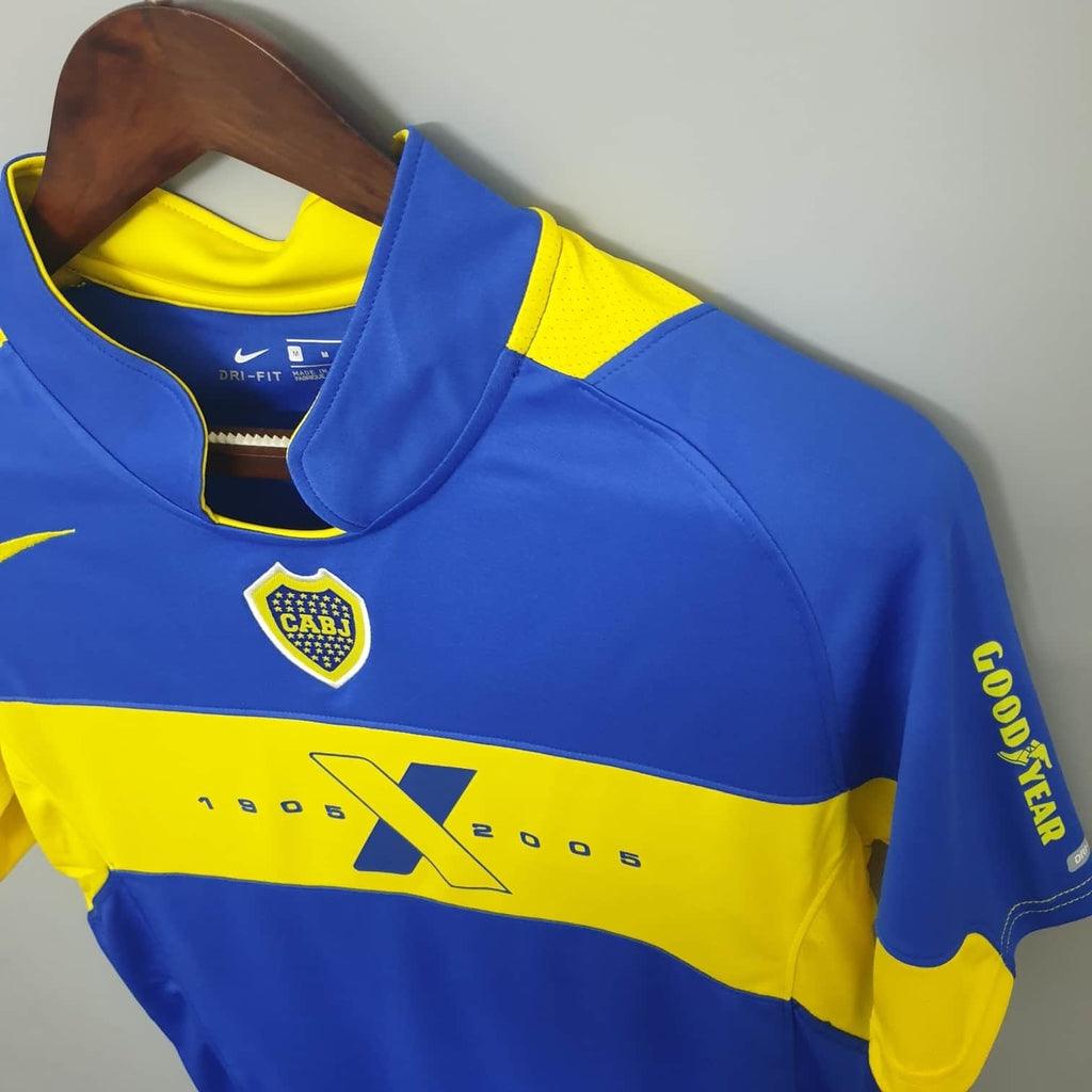 Camisa Boca Juniors Retrô 2005 Azul e Amarela - Nike - Loja da Seven Oficial