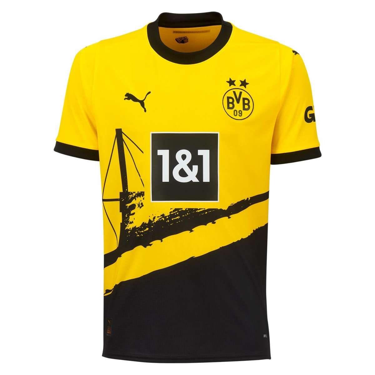 Camisa Borussia Dortmund I 23/24 Puma - Amarelo - Loja da Seven Oficial