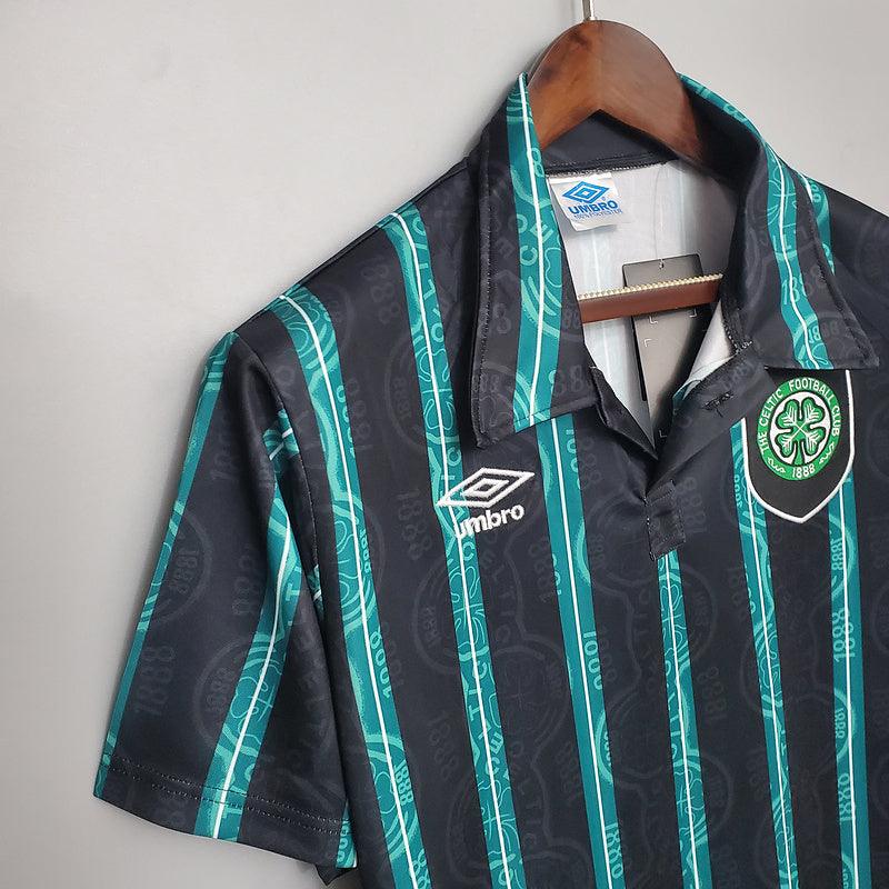 Camisa Celtic Retrô 1992/1993 Preta e Verde - Umbro - Loja da Seven Oficial