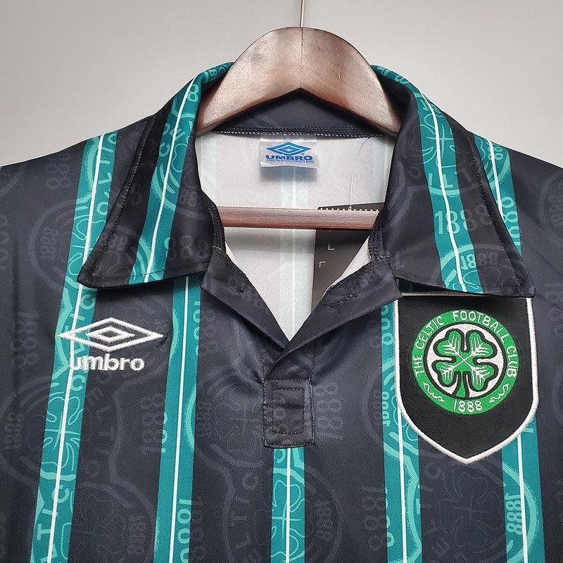 Camisa Celtic Retrô 1992/1993 Preta e Verde - Umbro - Loja da Seven Oficial