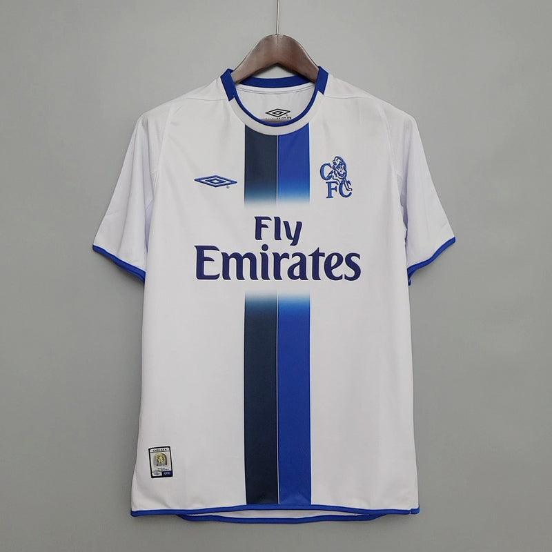 Camisa Chelsea Retrô 2003/2005 Azul e Branca - Umbro - Loja da Seven Oficial