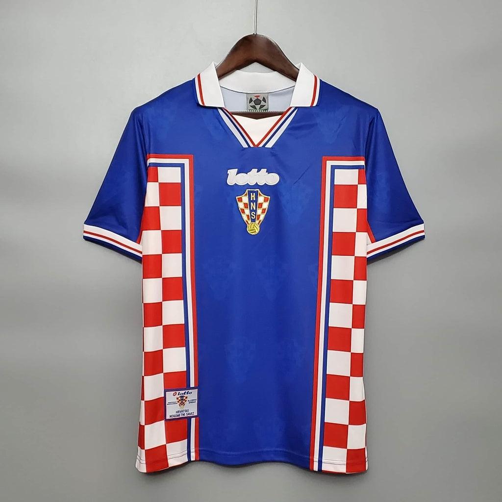 Camisa Croácia Retrô 1998 Azul, Vermelha e Branca - Lotto - Loja da Seven Oficial