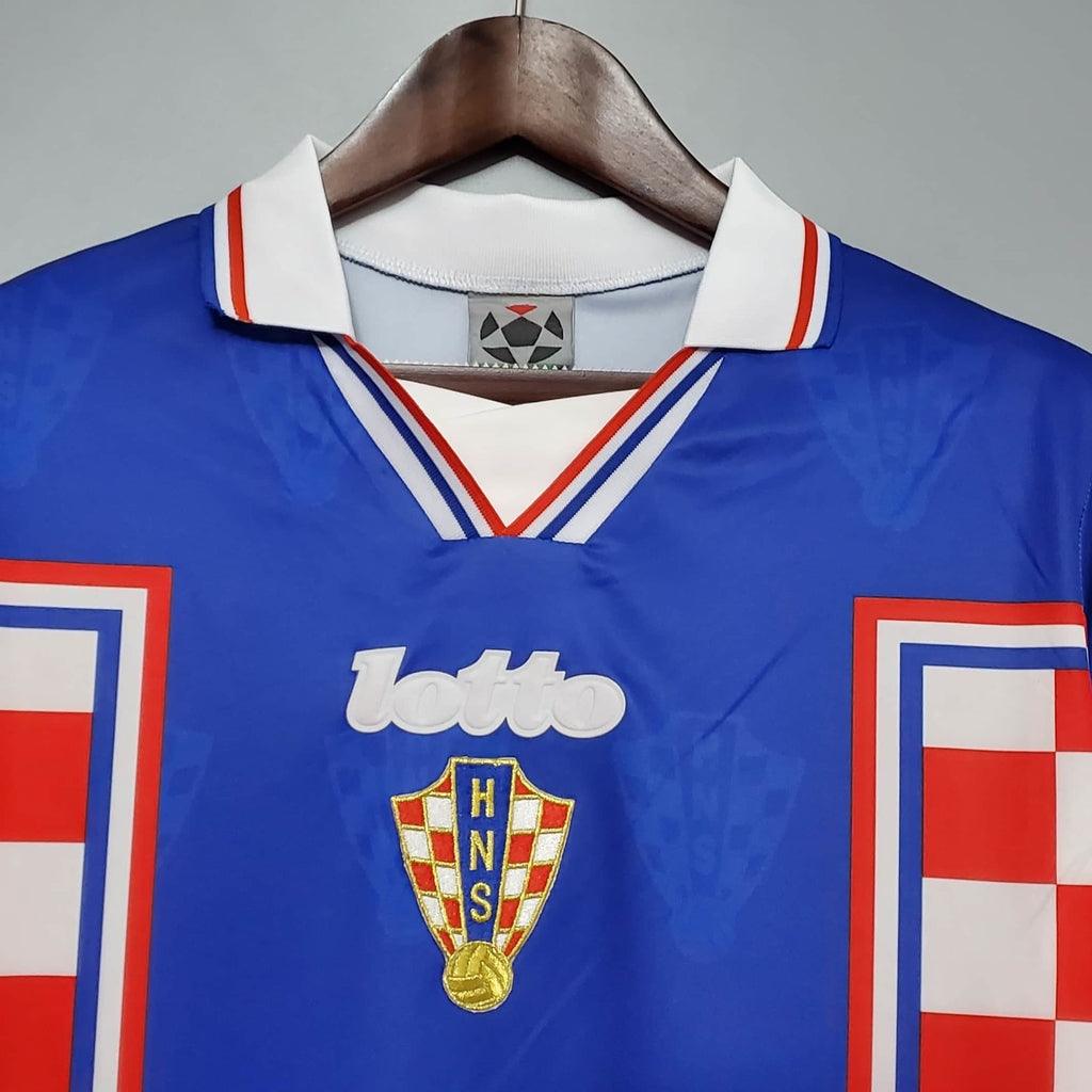 Camisa Croácia Retrô 1998 Azul, Vermelha e Branca - Lotto - Loja da Seven Oficial