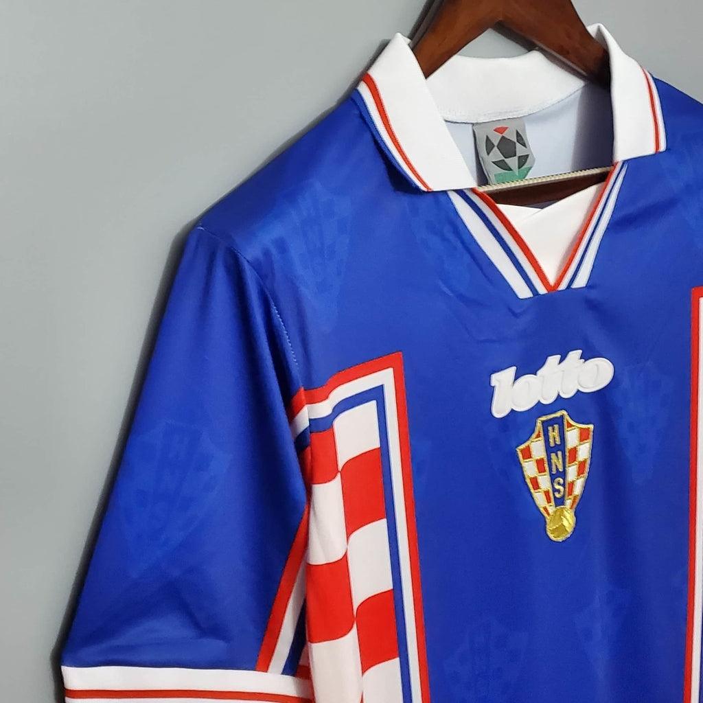 Camisa Croácia Retrô 1998 Azul, Vermelha e Branca - Lotto - Loja da Seven Oficial