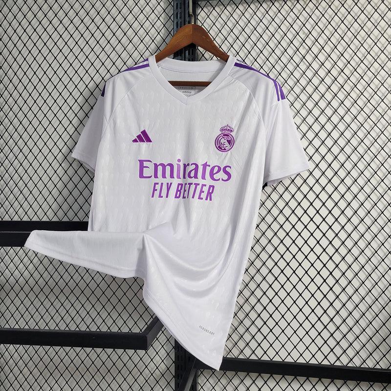 Camisa de Treino Real Madrid 23/24 Branca e Roxa - Loja da Seven Oficial