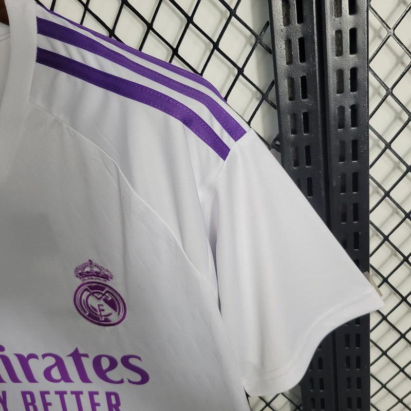 Camisa de Treino Real Madrid 23/24 Branca e Roxa - Loja da Seven Oficial