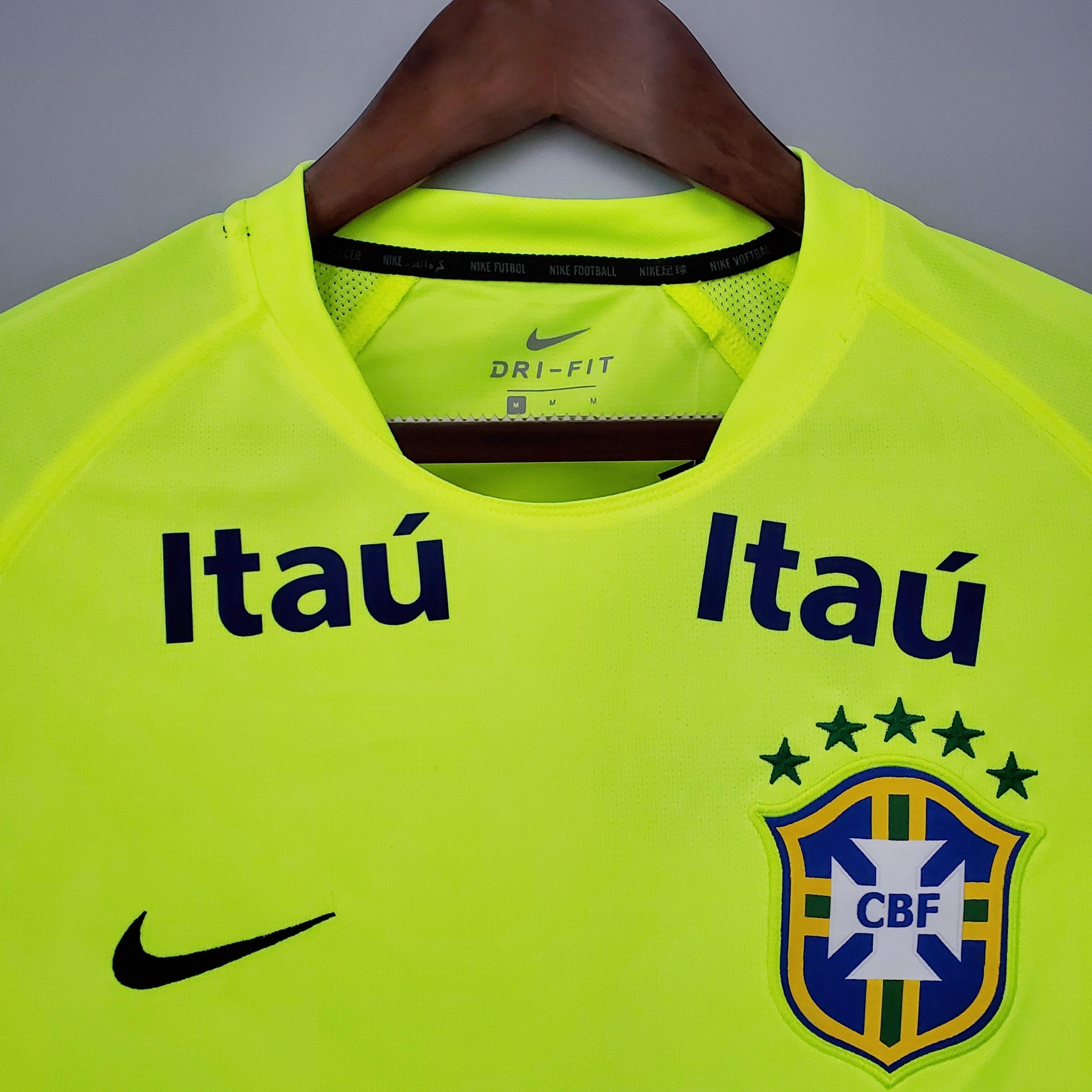 Camisa de Treino Seleção Brasil Nike - Verde Fluorescente - Loja da Seven Oficial