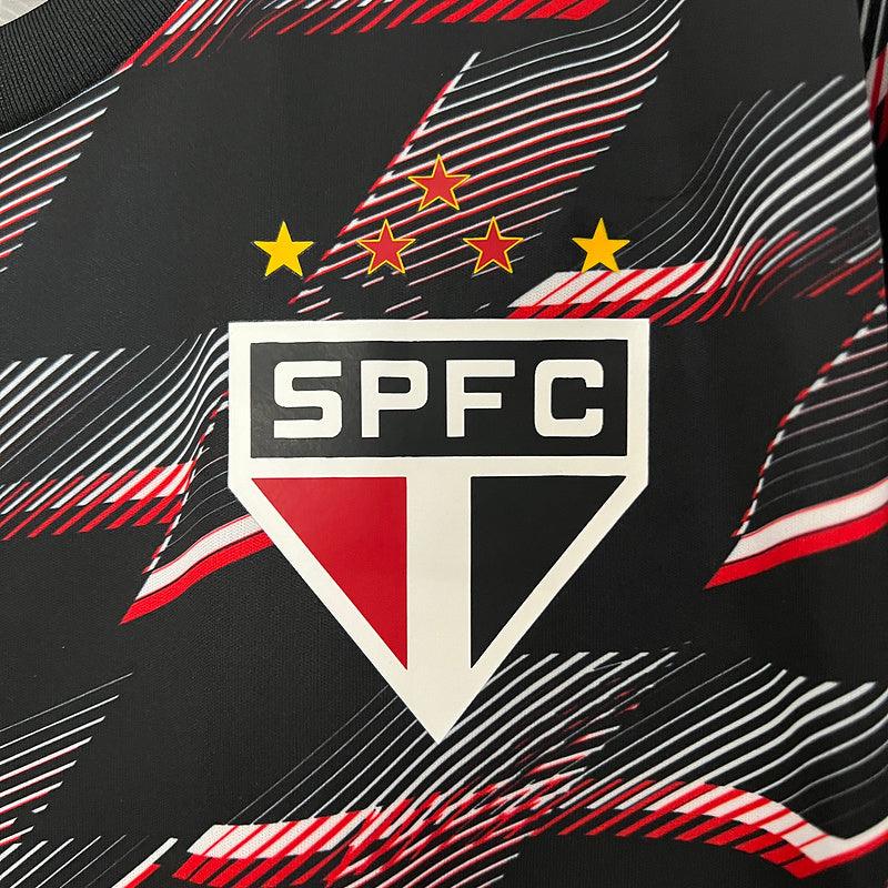 Camisa do São Paulo Pre Jogo 24/25 - Preto - Loja da Seven Oficial