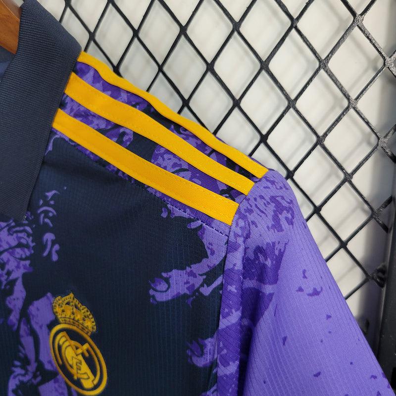 Camisa Edição Especial Real Madrid 23/24 Dragão roxo e preto - Loja da Seven Oficial