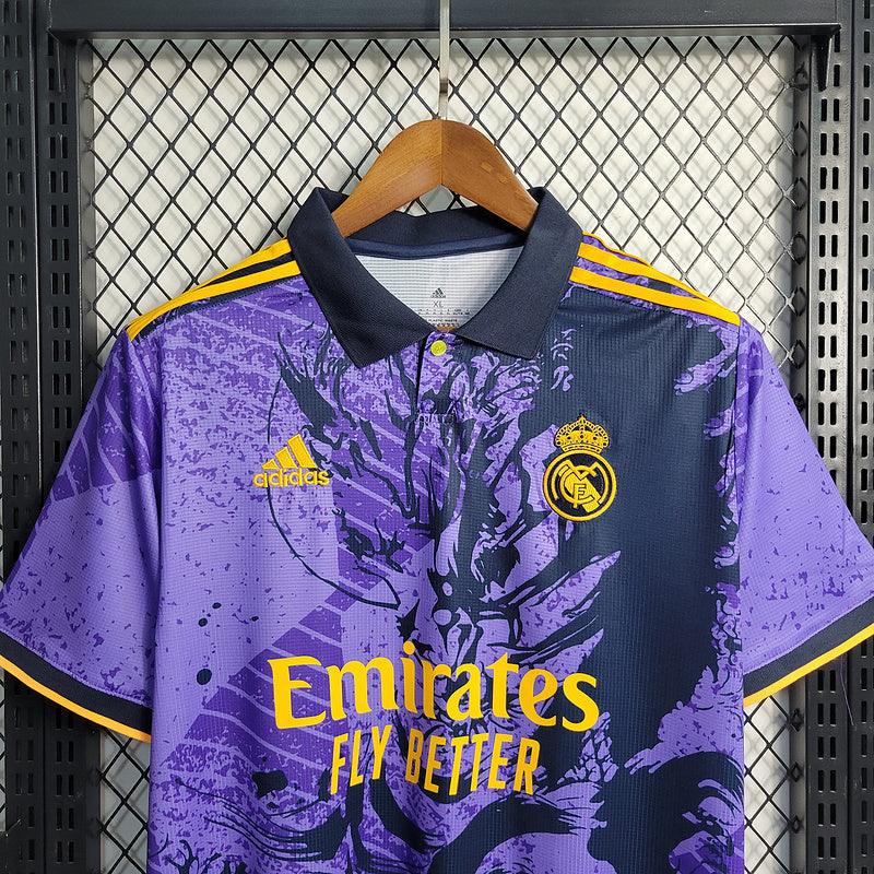 Camisa Edição Especial Real Madrid 23/24 Dragão roxo e preto - Loja da Seven Oficial