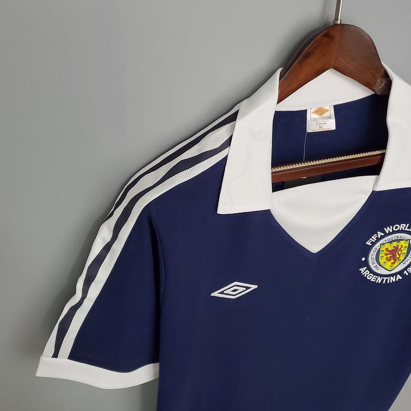 Camisa Escócia Retrô 1978 Azul - Umbro - Loja da Seven Oficial