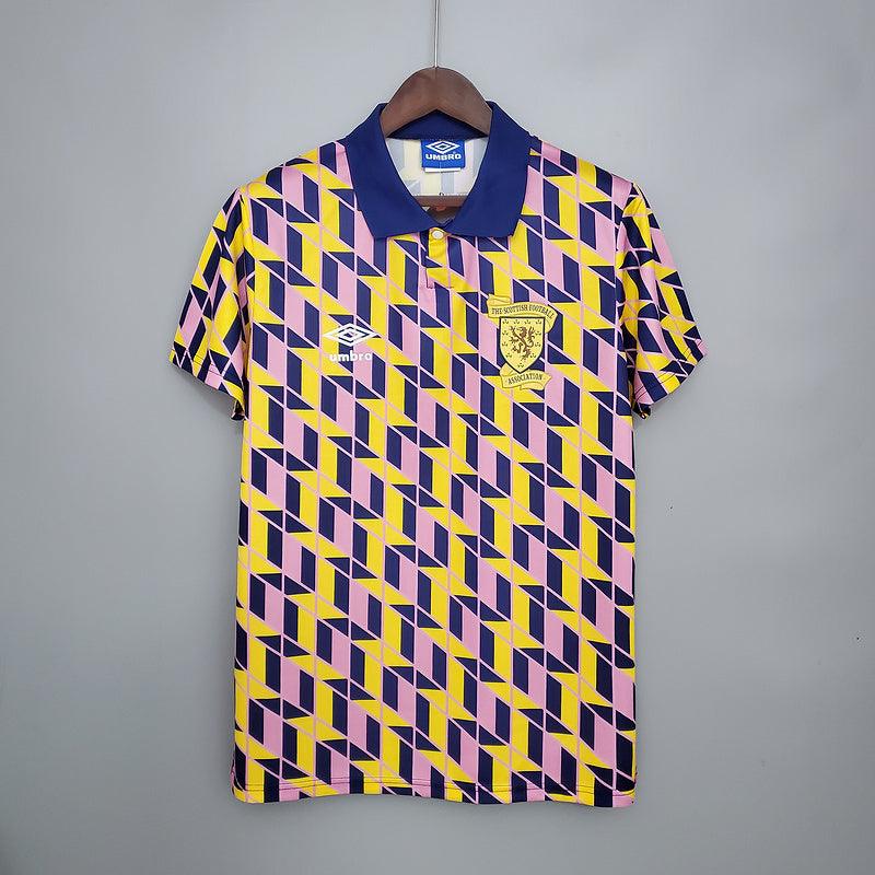 Camisa Escócia Retrô 1988/1989 Amarela - Umbro - Loja da Seven Oficial