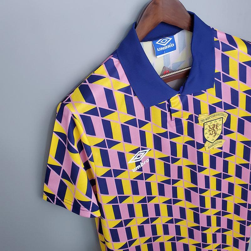 Camisa Escócia Retrô 1988/1989 Amarela - Umbro - Loja da Seven Oficial