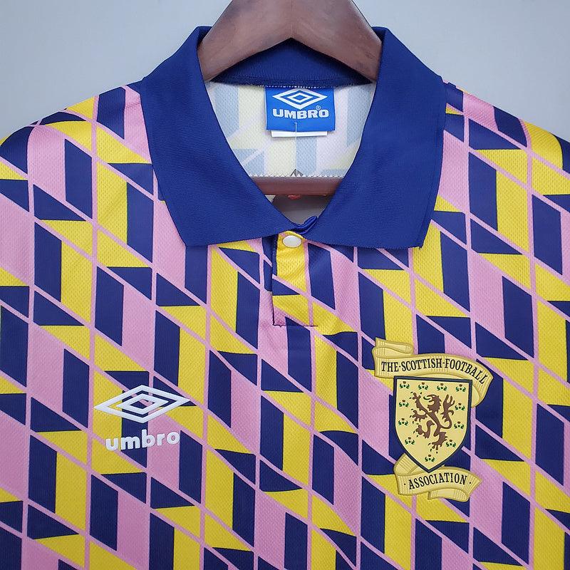 Camisa Escócia Retrô 1988/1989 Amarela - Umbro - Loja da Seven Oficial