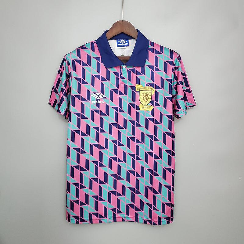 Camisa Escócia Retrô 1988/1989 Rosa - Umbro - Loja da Seven Oficial