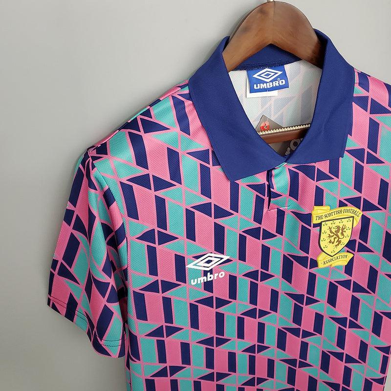 Camisa Escócia Retrô 1988/1989 Rosa - Umbro - Loja da Seven Oficial