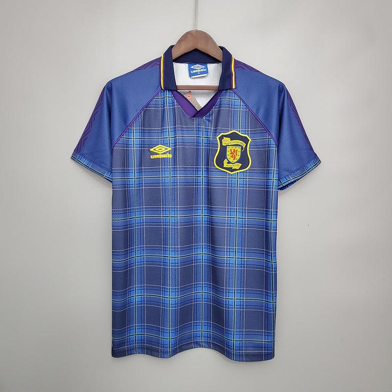 Camisa Escócia Retrô 1994/1996 Azul - Umbro - Loja da Seven Oficial