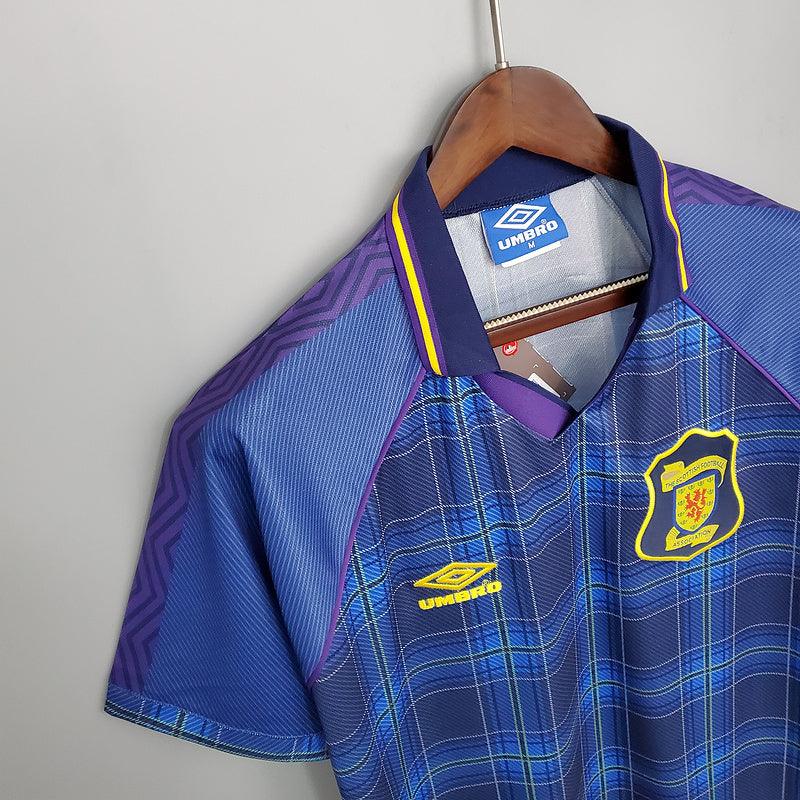 Camisa Escócia Retrô 1994/1996 Azul - Umbro - Loja da Seven Oficial