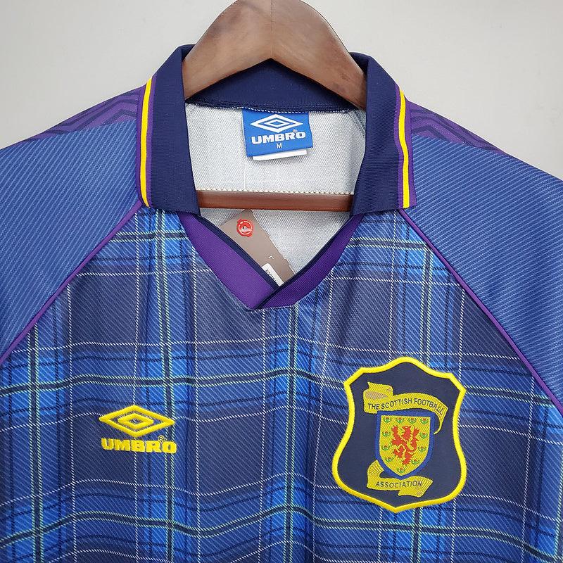 Camisa Escócia Retrô 1994/1996 Azul - Umbro - Loja da Seven Oficial