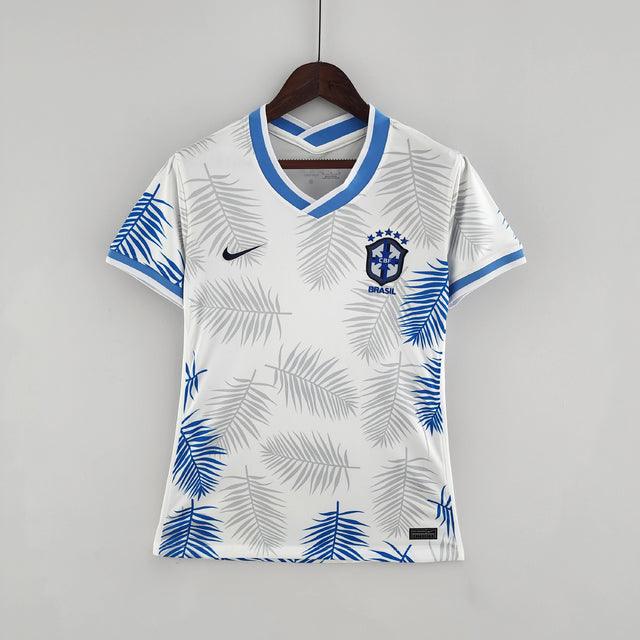 Camisa Feminina Seleção Brasil Nike - Branca - Conceito Floresta Amazônica - Loja da Seven Oficial