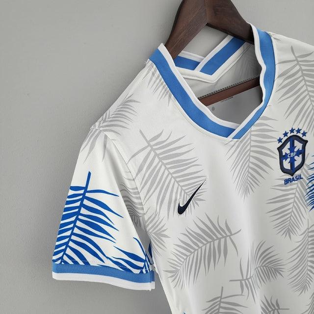 Camisa Feminina Seleção Brasil Nike - Branca - Conceito Floresta Amazônica - Loja da Seven Oficial