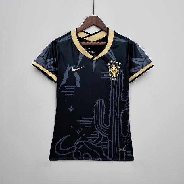 Camisa Feminina Seleção Brasil Nike - Preto - Conceito Nordeste - Loja da Seven Oficial