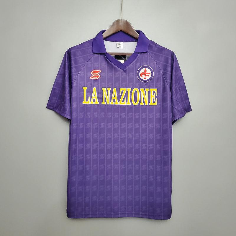 Camisa Fiorentina Retrô 1989/1990 Roxa - ABM - Loja da Seven Oficial