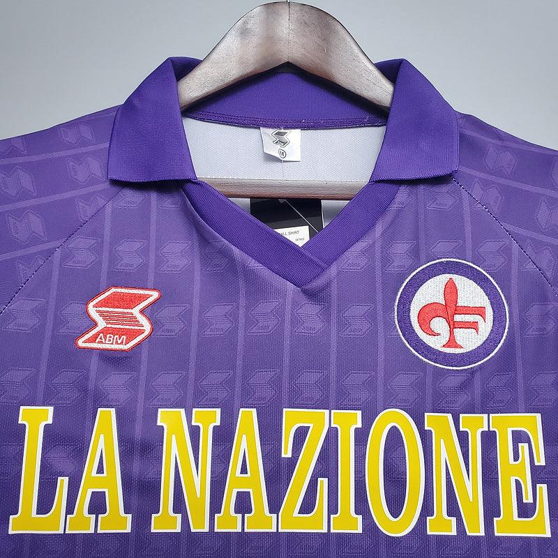 Camisa Fiorentina Retrô 1989/1990 Roxa - ABM - Loja da Seven Oficial