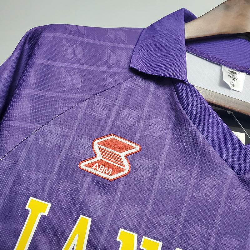 Camisa Fiorentina Retrô 1989/1990 Roxa - ABM - Loja da Seven Oficial