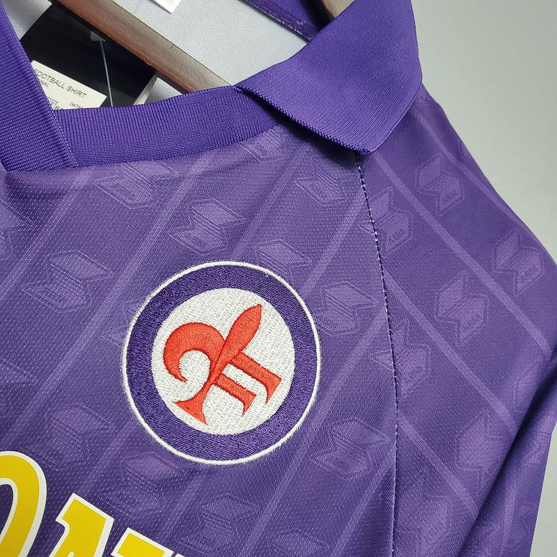 Camisa Fiorentina Retrô 1989/1990 Roxa - ABM - Loja da Seven Oficial