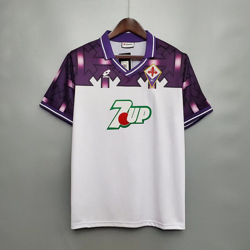 Camisa Fiorentina Retrô 1992/1993 Branca e Roxa - Lotto - Loja da Seven Oficial