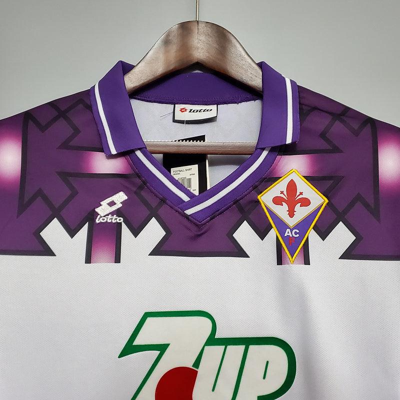 Camisa Fiorentina Retrô 1992/1993 Branca e Roxa - Lotto - Loja da Seven Oficial