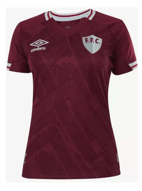 Camisa Fluminense I 23/24 Umbro - Vinho Feminino - Loja da Seven Oficial