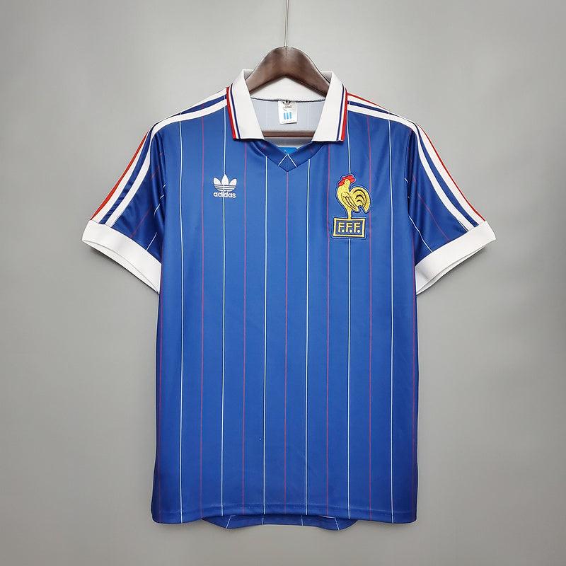 Camisa França Retrô 1982 Azul - Adidas - Loja da Seven Oficial