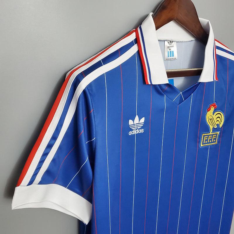 Camisa França Retrô 1982 Azul - Adidas - Loja da Seven Oficial