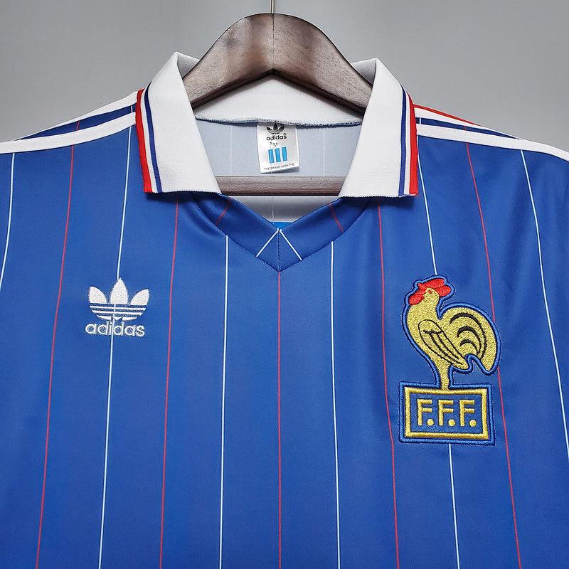 Camisa França Retrô 1982 Azul - Adidas - Loja da Seven Oficial