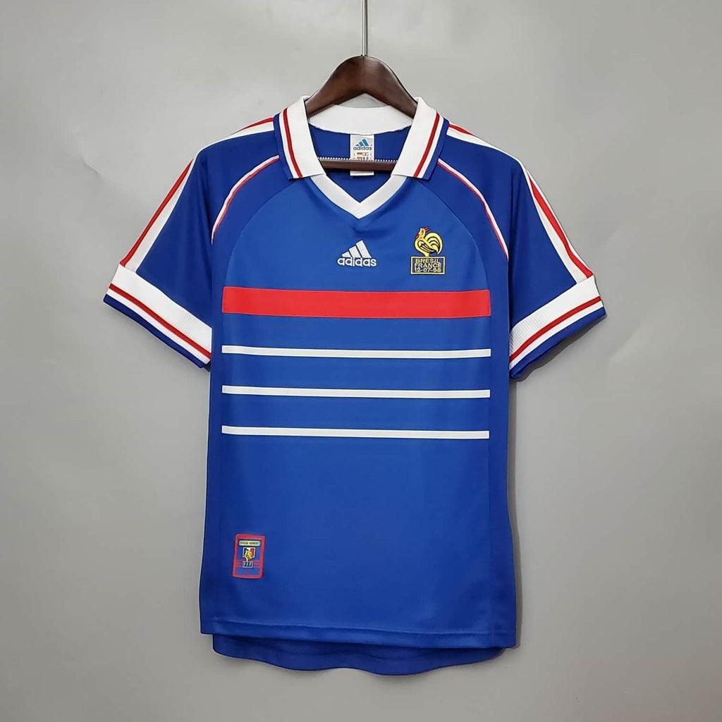 Camisa França Retrô 1998 Azul - Adidas - Loja da Seven Oficial