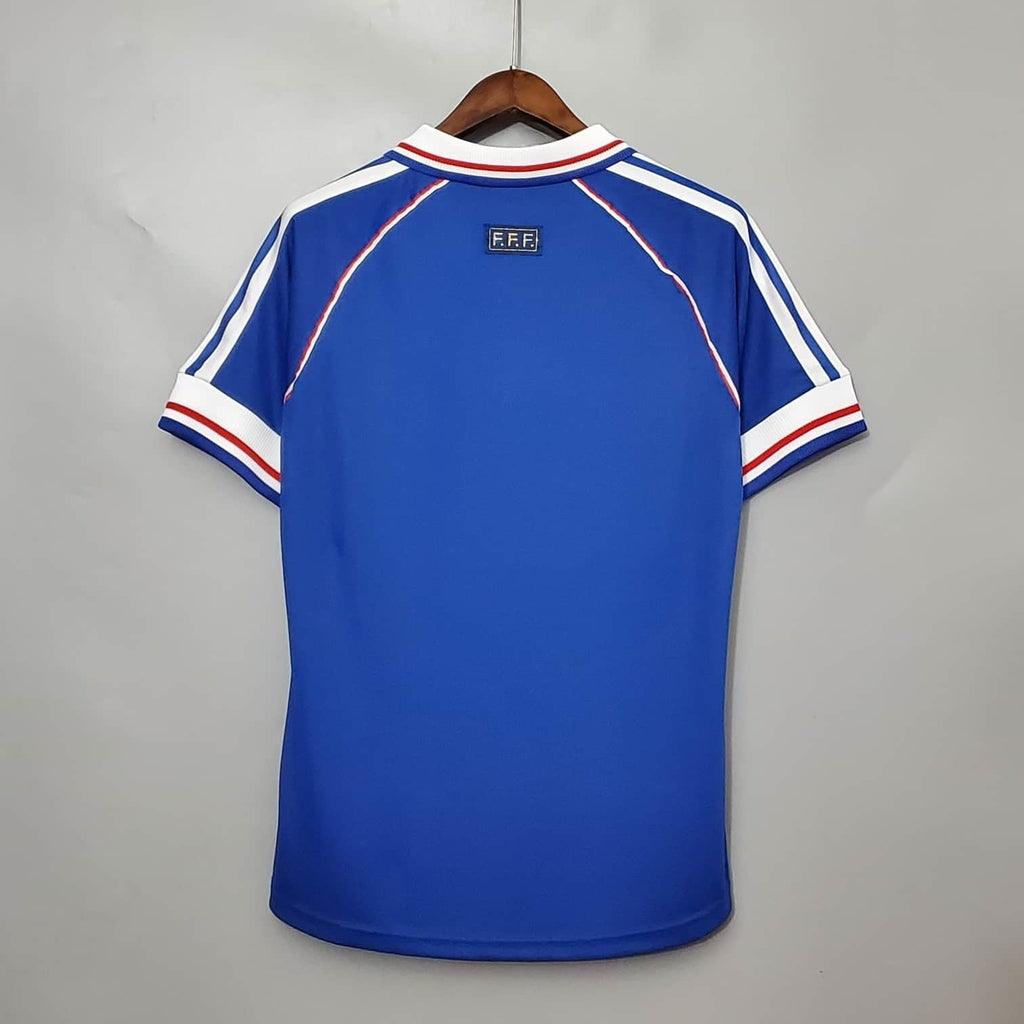 Camisa França Retrô 1998 Azul - Adidas - Loja da Seven Oficial